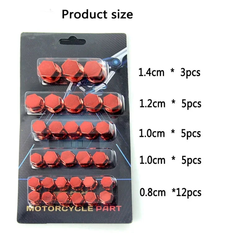 30pcs/set Motorcycle Screw Decoration Cover